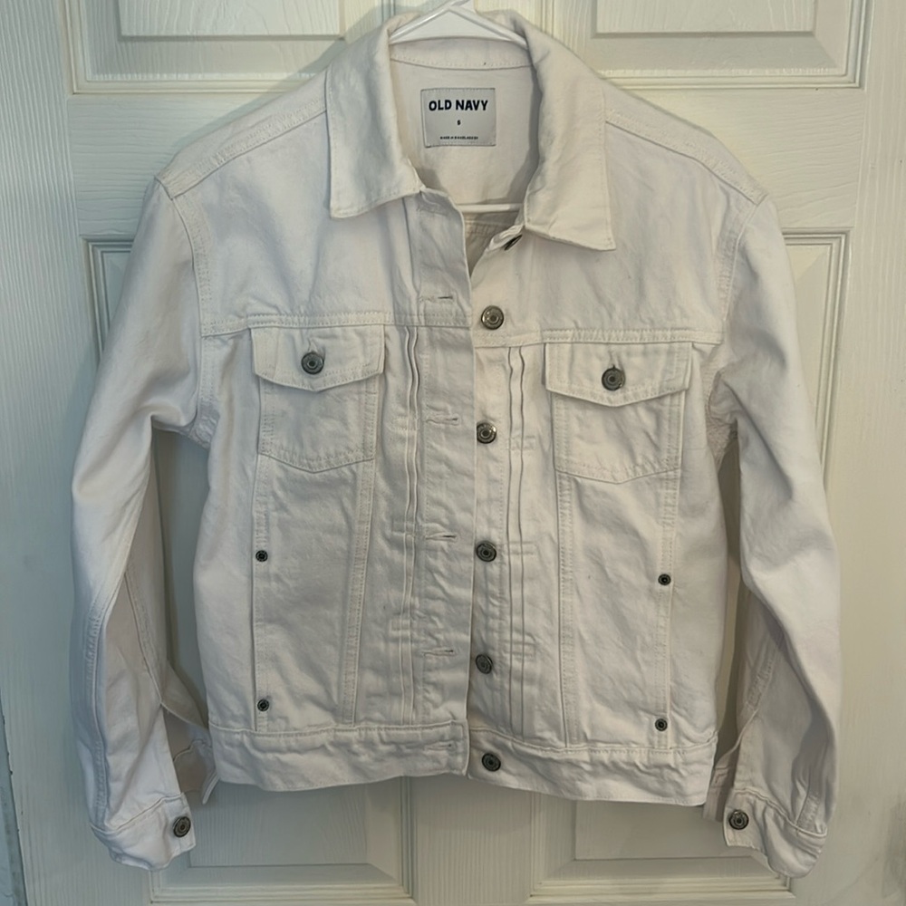 Old Navy White Denim Jacket XS